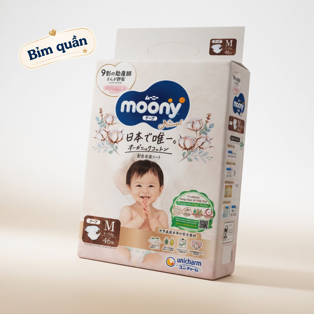 Bỉm quần Moony Size M