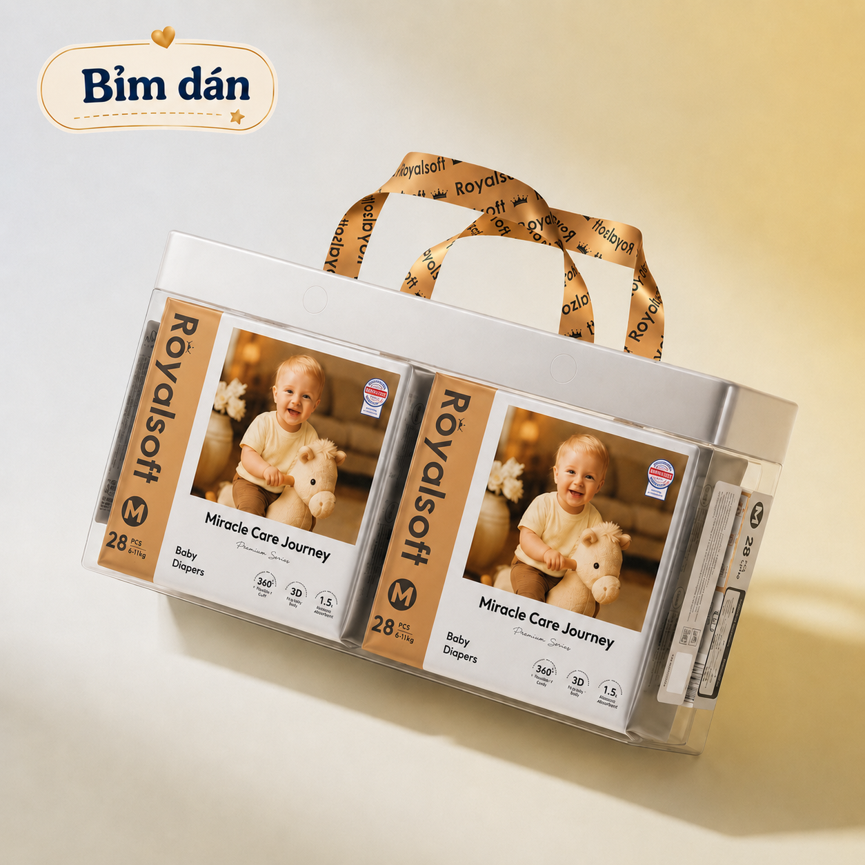 Bỉm dán RoyalSoft Size M
