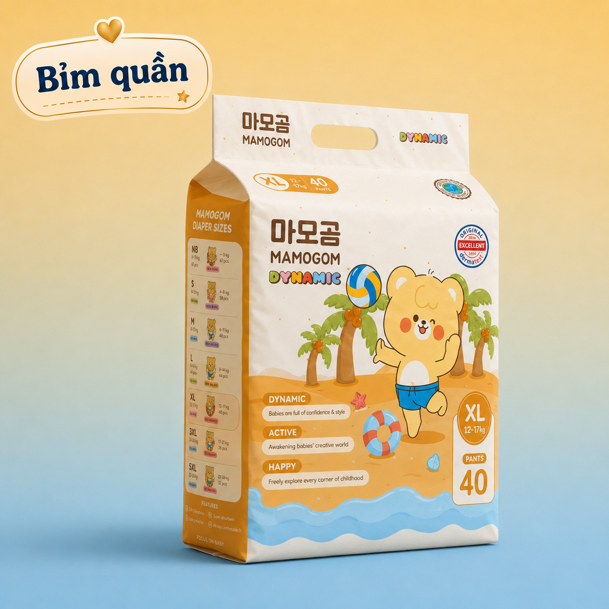 Bỉm Quần Mamogom Dynamic Size XL