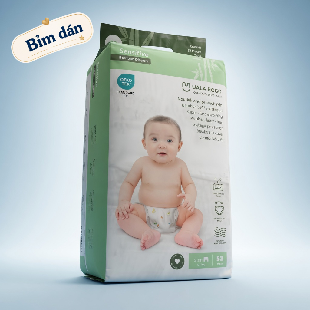 Bỉm dán Ualarogo Size M
