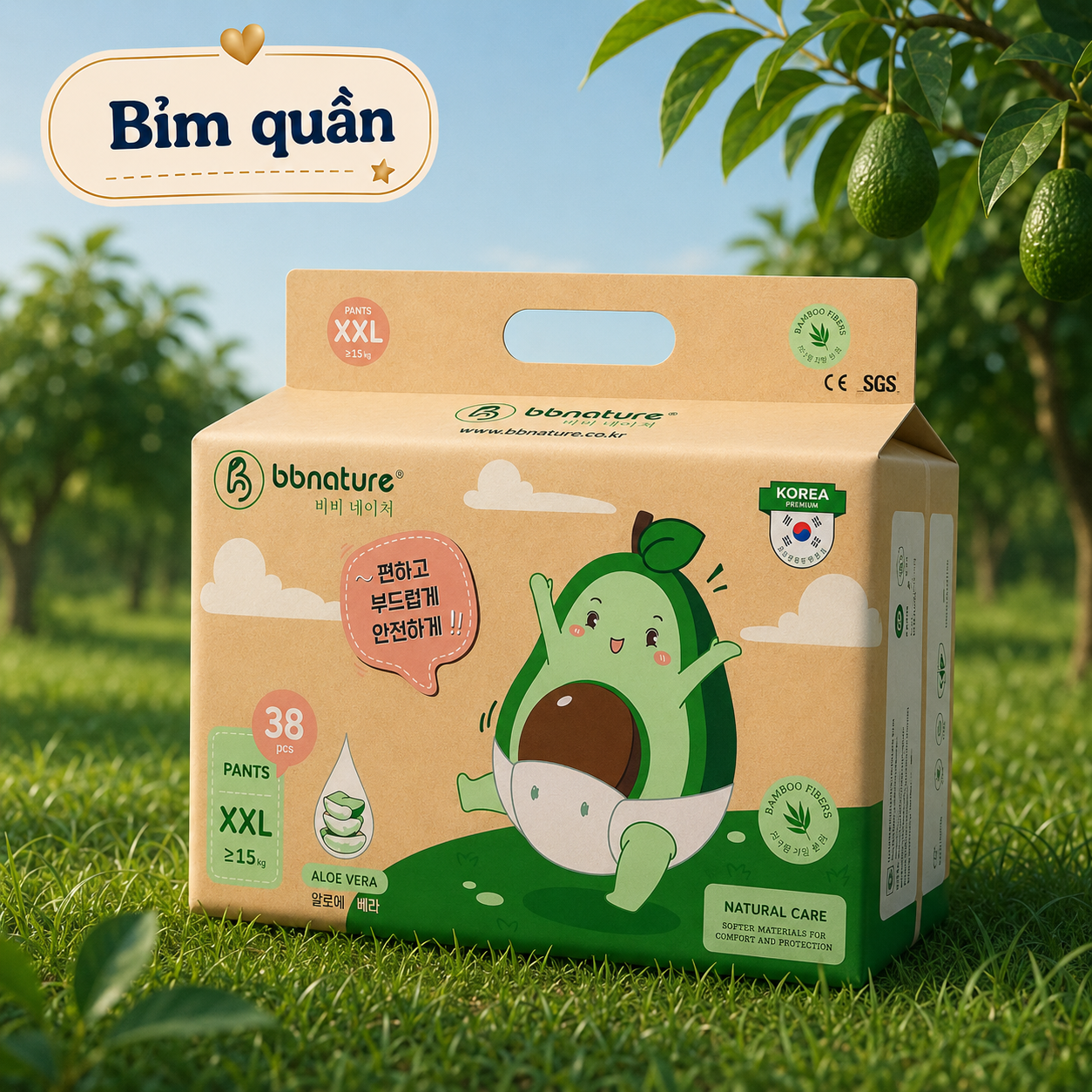 Bỉm quần BB Nature Size 2XL