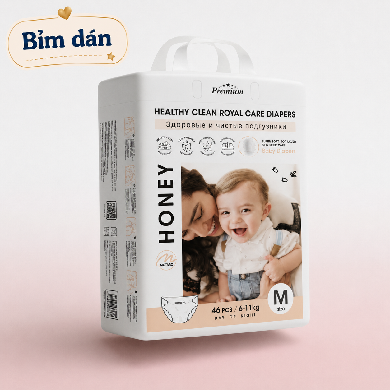 Bỉm dán Honey Size NB M