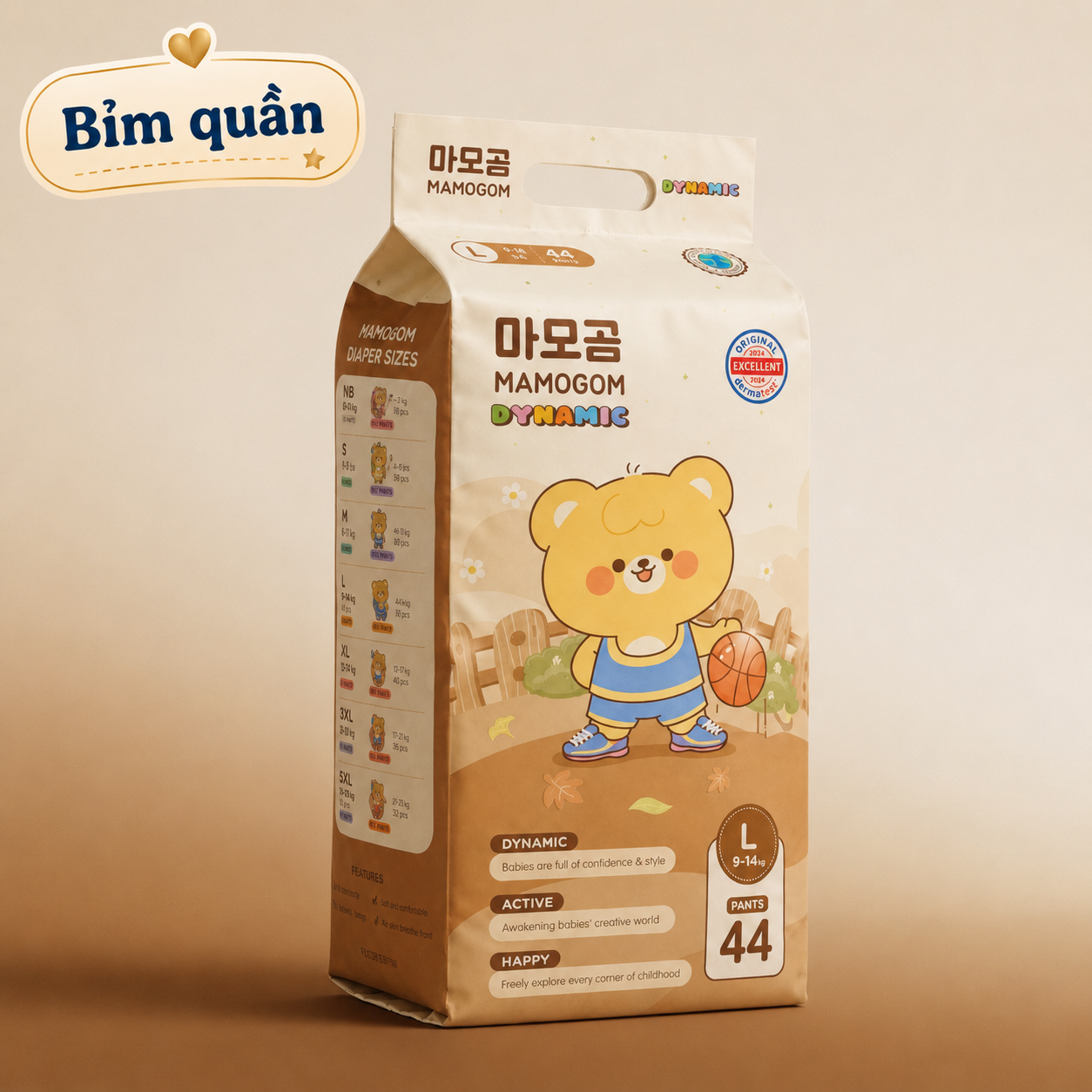 Bỉm Quần Mamogom Dynamic Size L