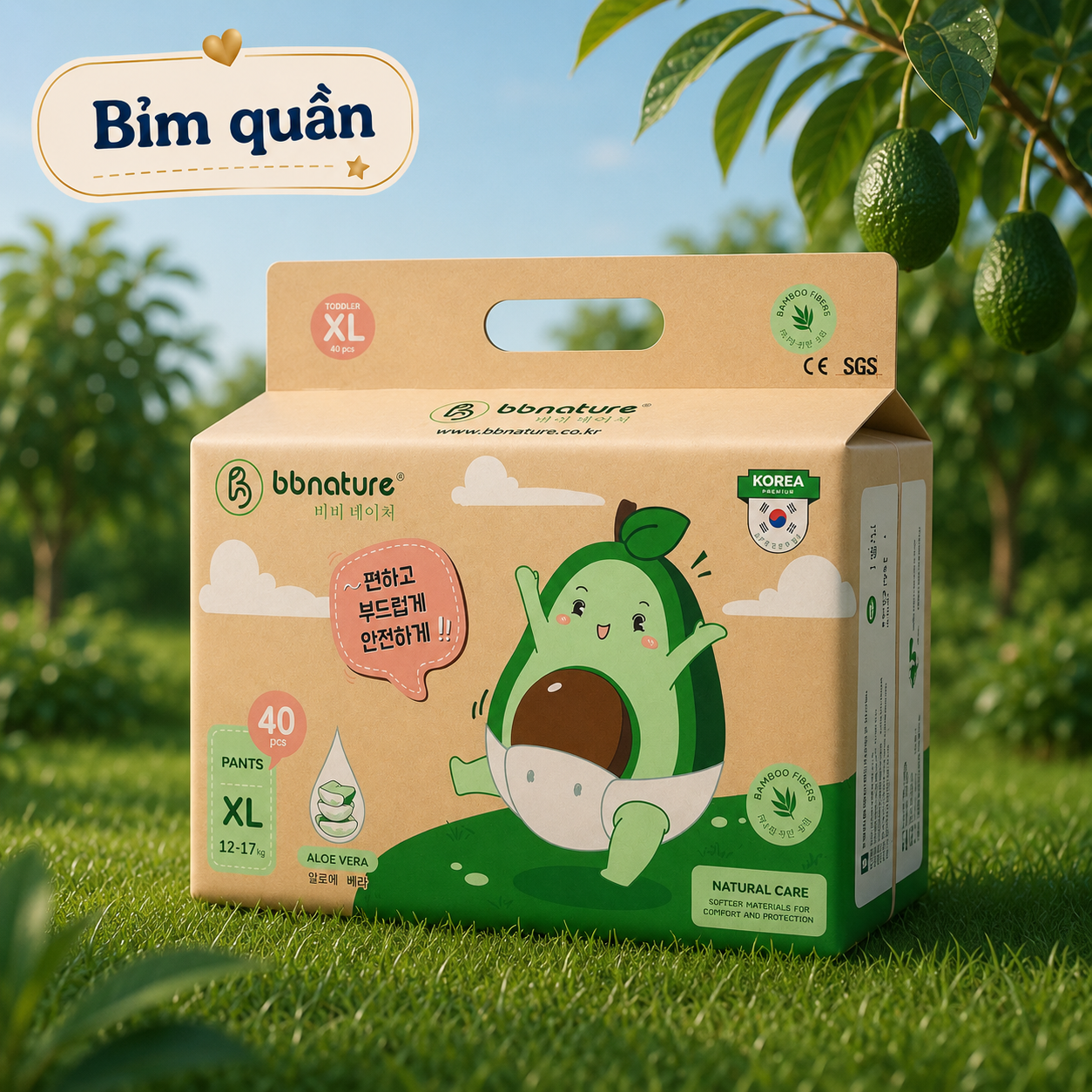 Bỉm quần BB Nature Size XL