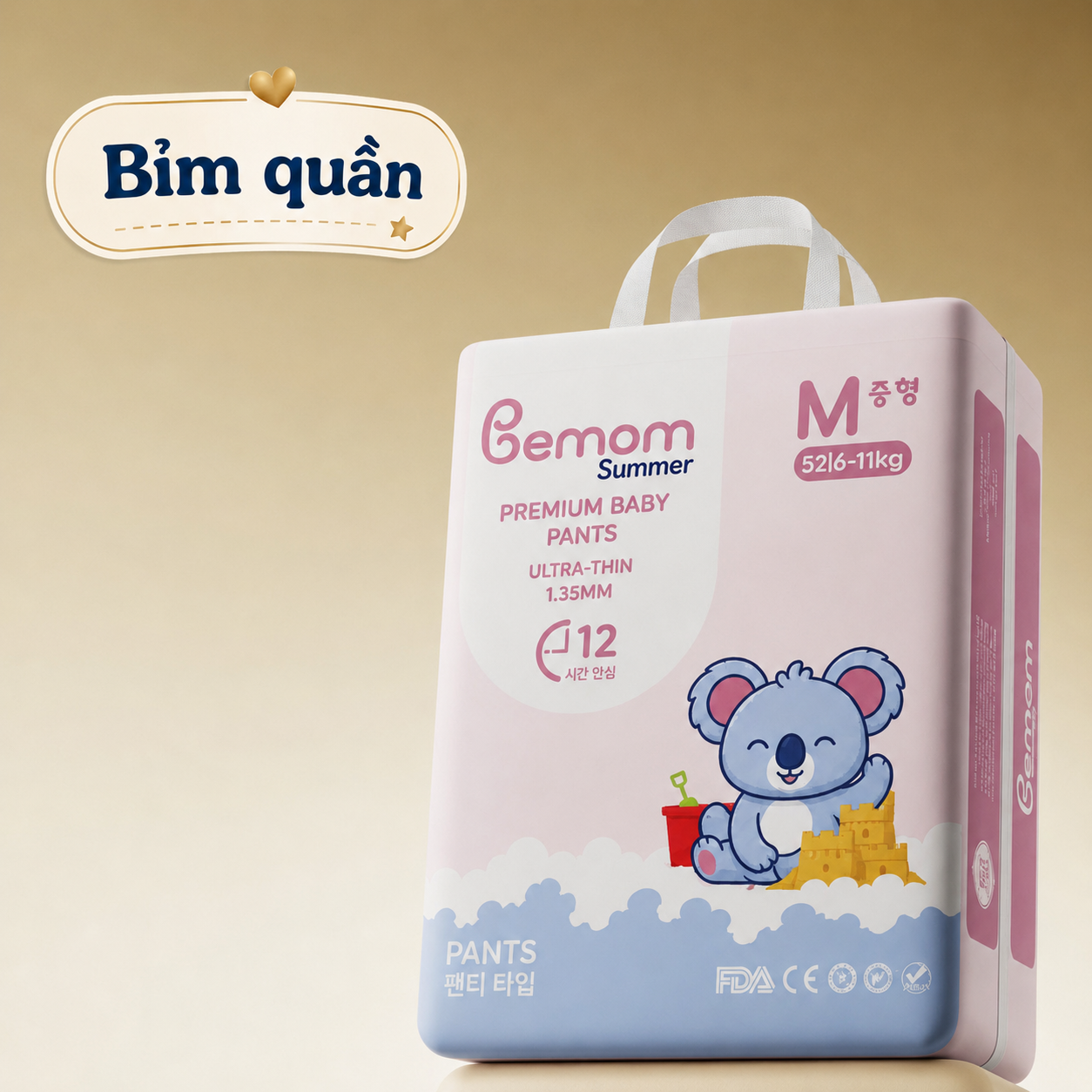 Bỉm quần Bemom Size M