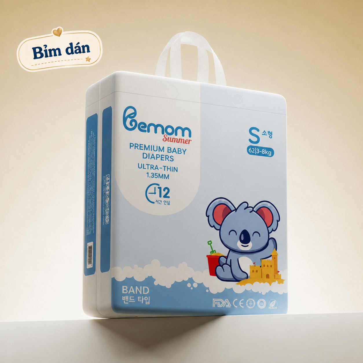 Bỉm dán Bemom Size S