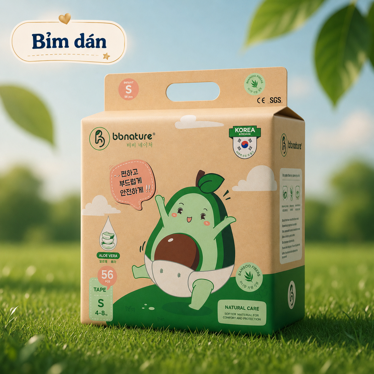 Bỉm dán BB Nature Size S 