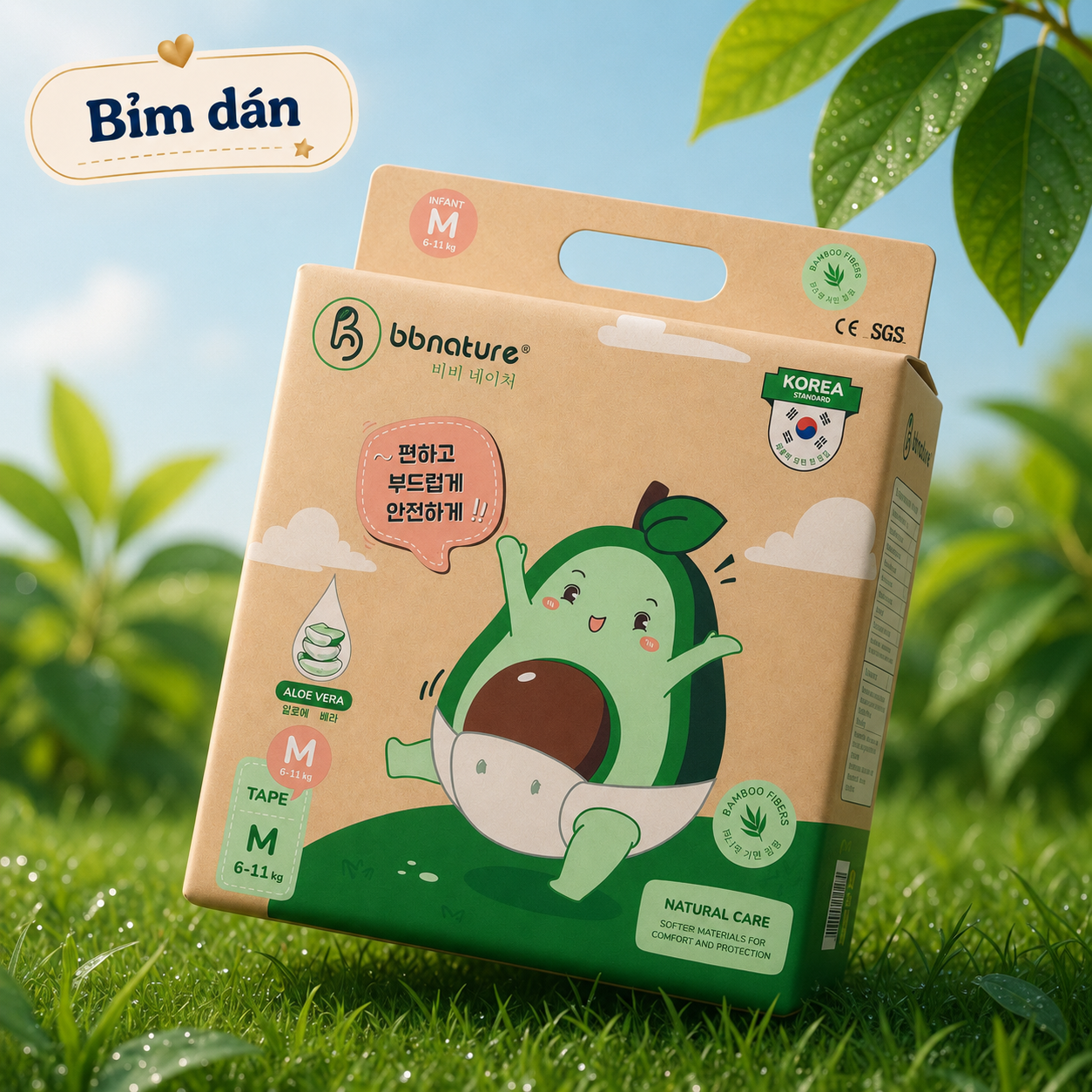 Bỉm dán BB Nature Size M