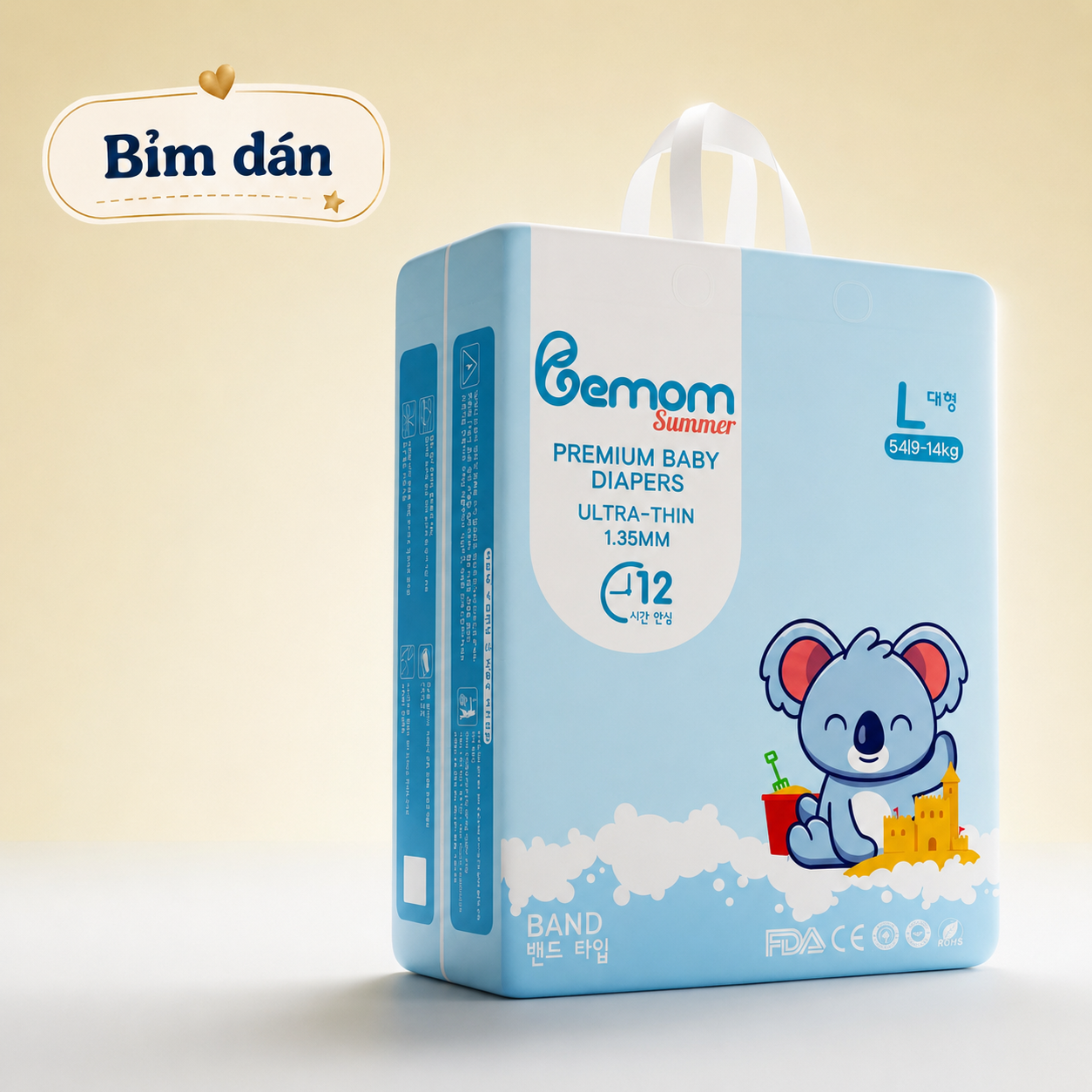Bỉm dán Bemom Size L