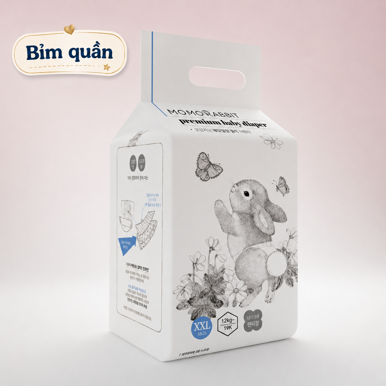 Bỉm quần Momo Rabbit Size 2XL