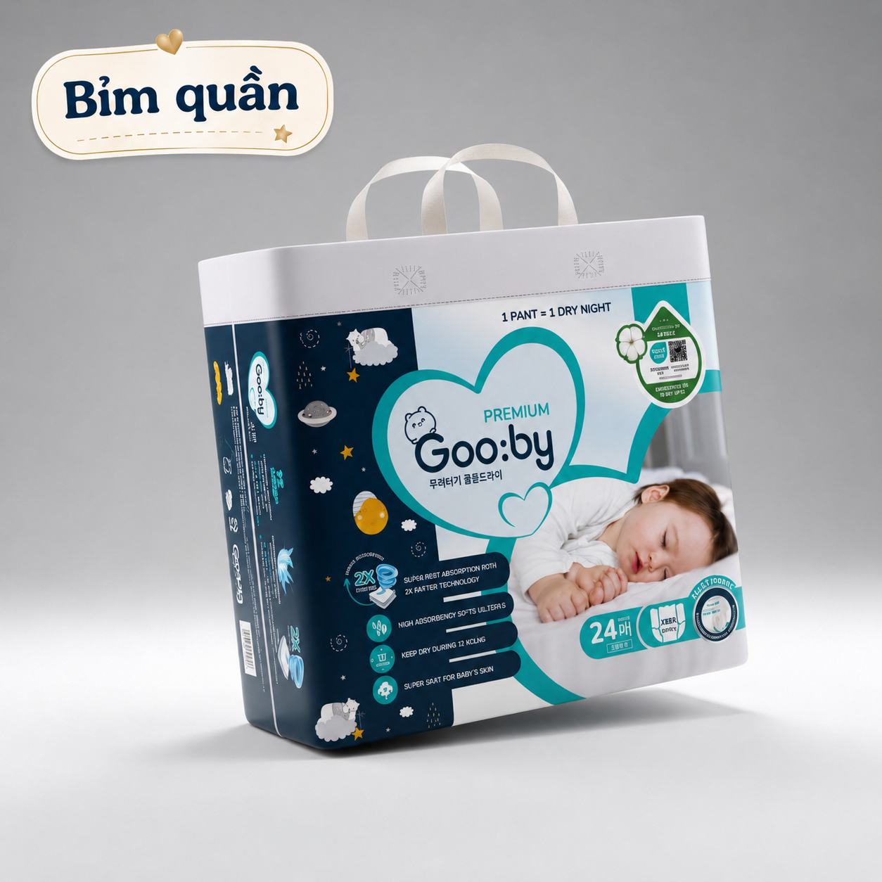 Bỉm quần Gooby Đêm Premium Size 3XL