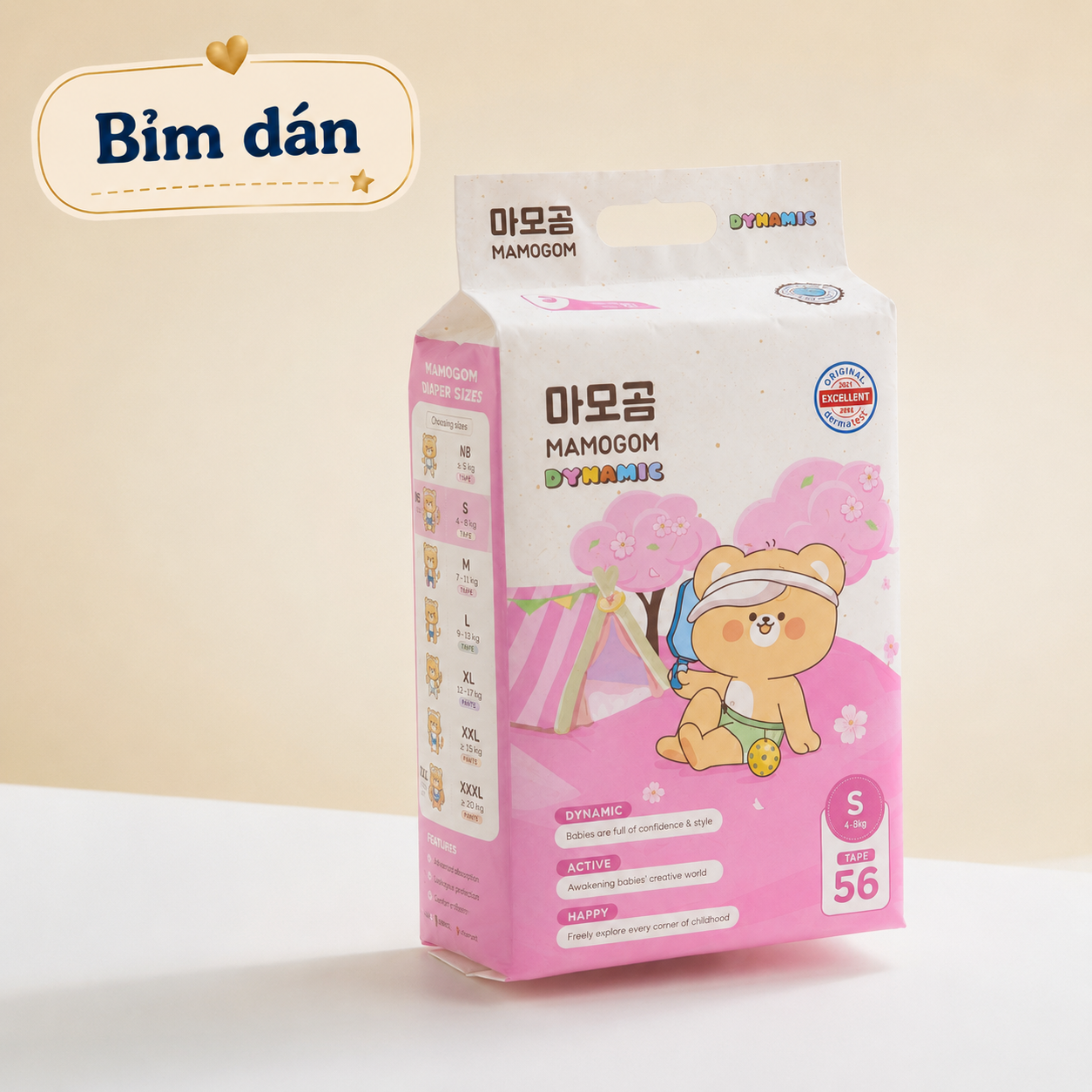 Bỉm dán Mamogom Dynamic Size S