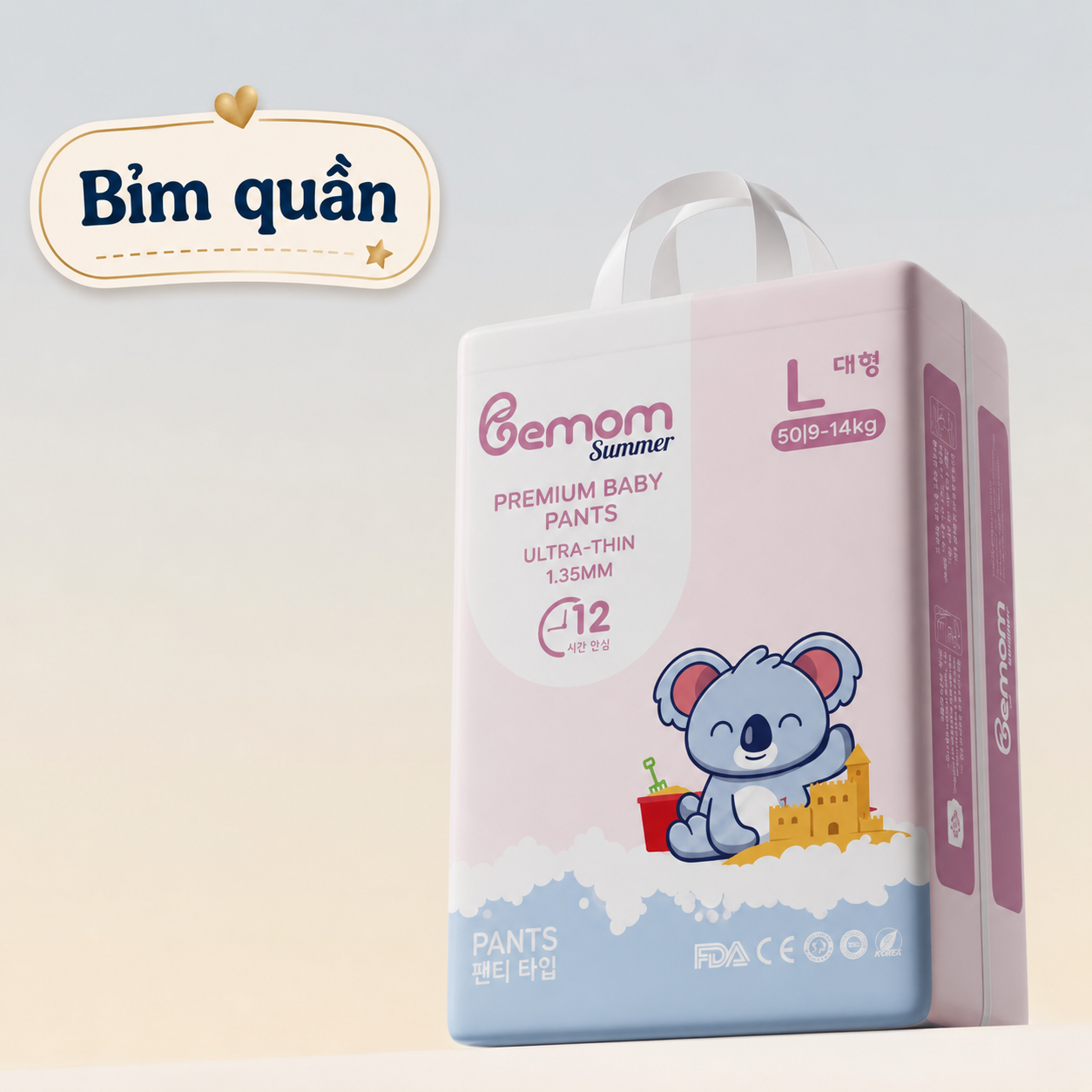 Bỉm quần Bemom Size L