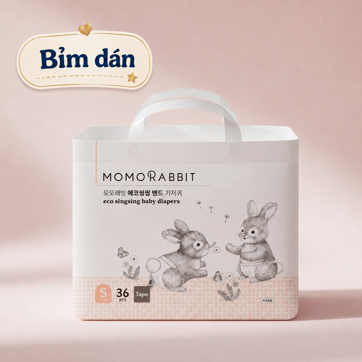 Bỉm dán Momo Rabbit Size S
