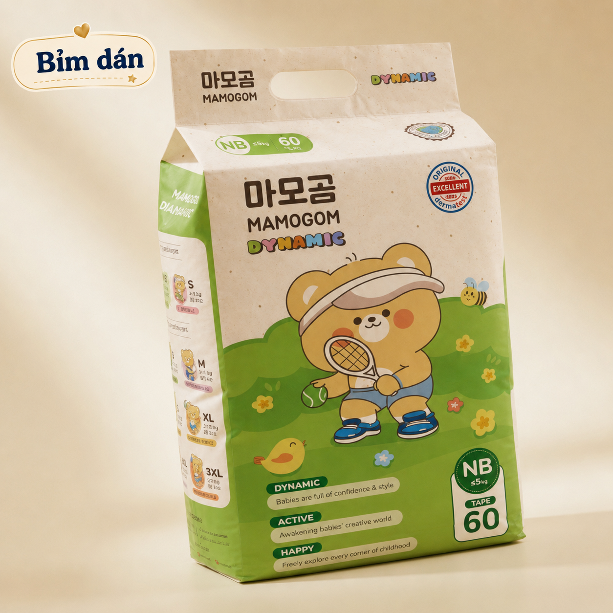 Bỉm dán Mamogom Dynamic Size NB